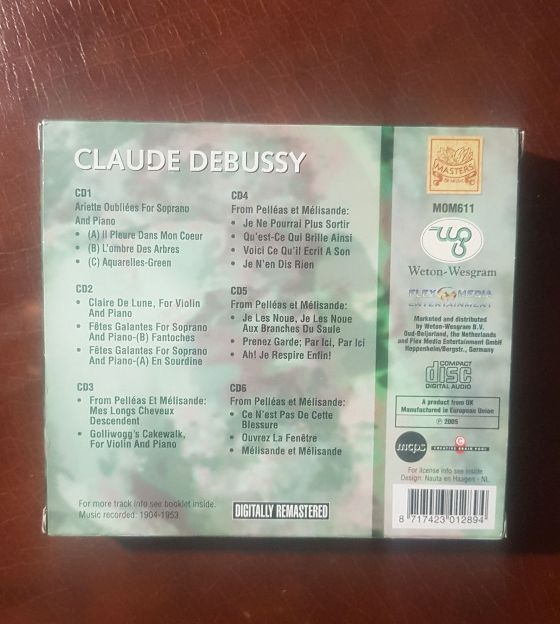 Cd Música Clássica (Claude Debussy)