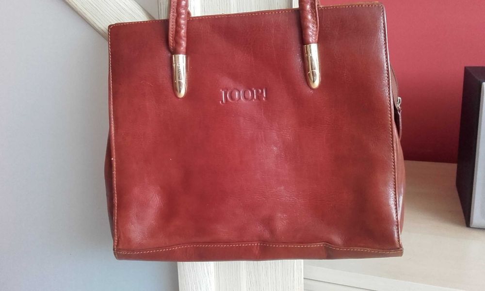 Torebka damska skórzana firmy Joop, brązowa
