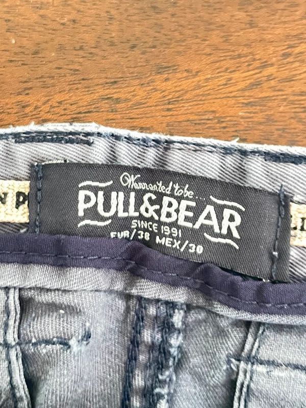 Calças Chino Pull&Bear – Tamanho 38 – Azul Escuro