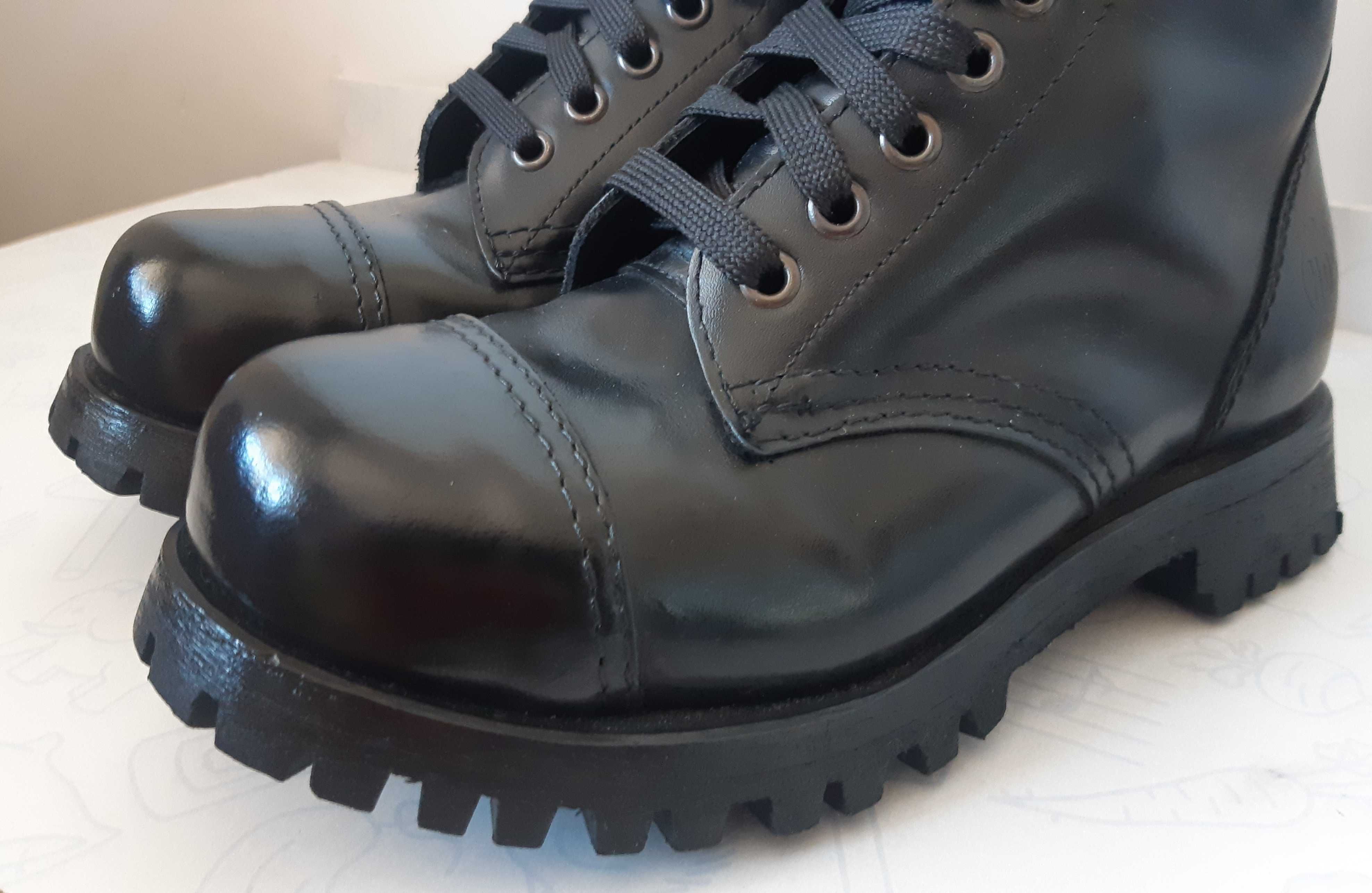 glany  STEEL HD  skórzane 10 oczkowe