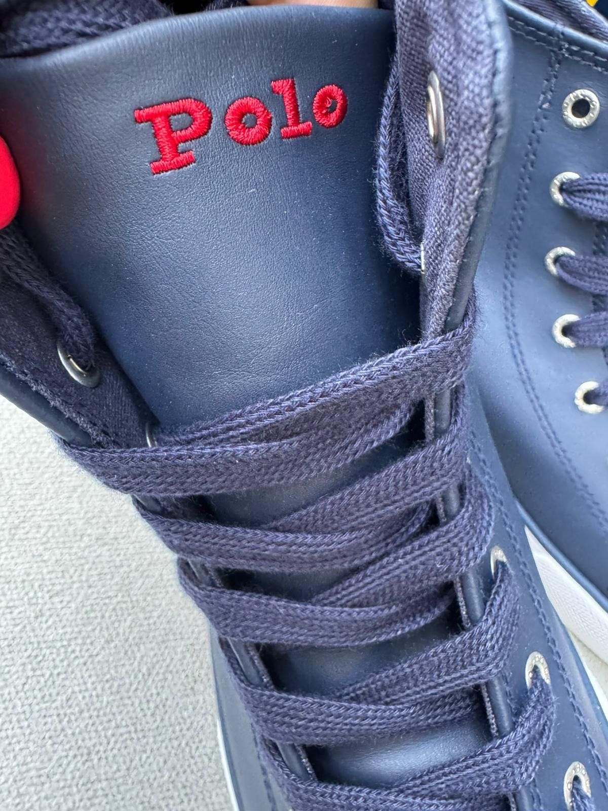Nowe sneakersy trampki wysokie POLO RALPH LAUREN granatowe 39