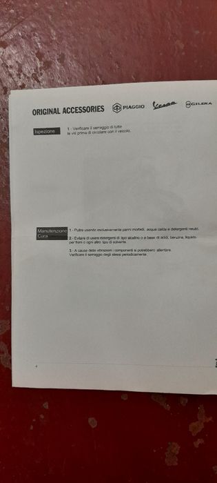 Vespa Suporte Top Case