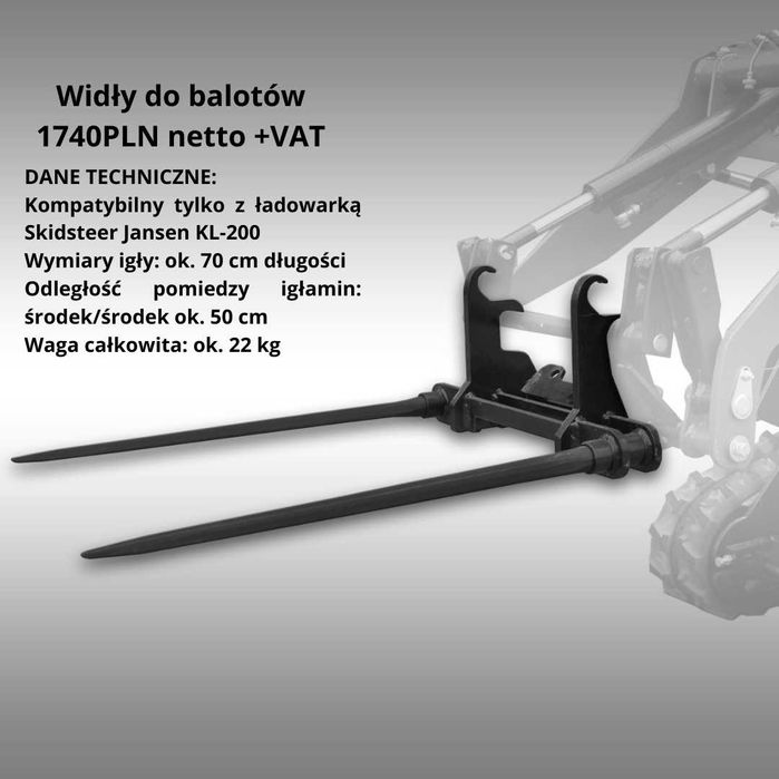 GRATIS PŁUG DO SNIEGU Ładowarka Skid Steer Kompaktowa Jansen KL-200