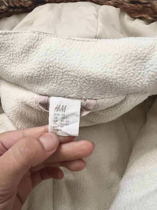 Зимовий комбінезон пудровий h&m 92 розмір