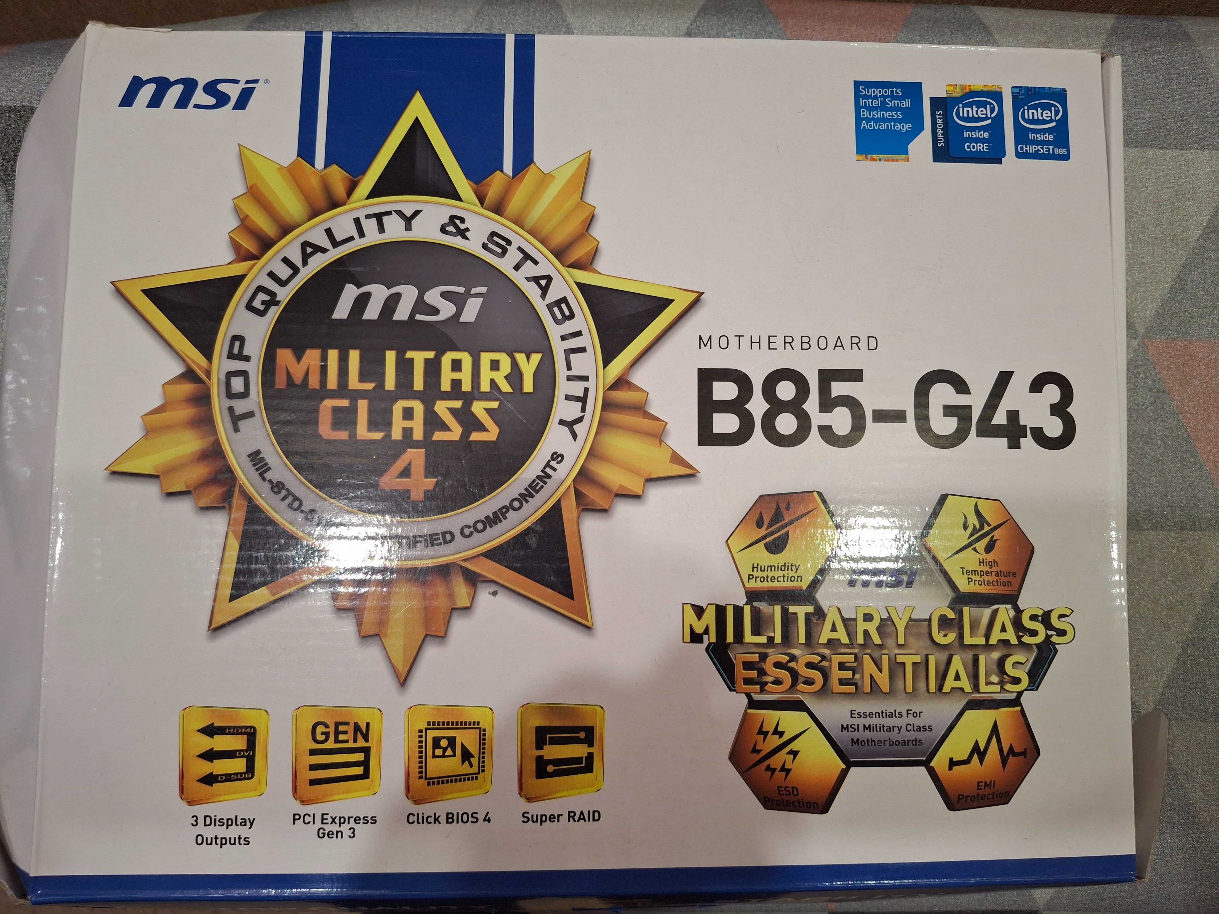 Материнская плата MSI B85-G43, s1150 ATX