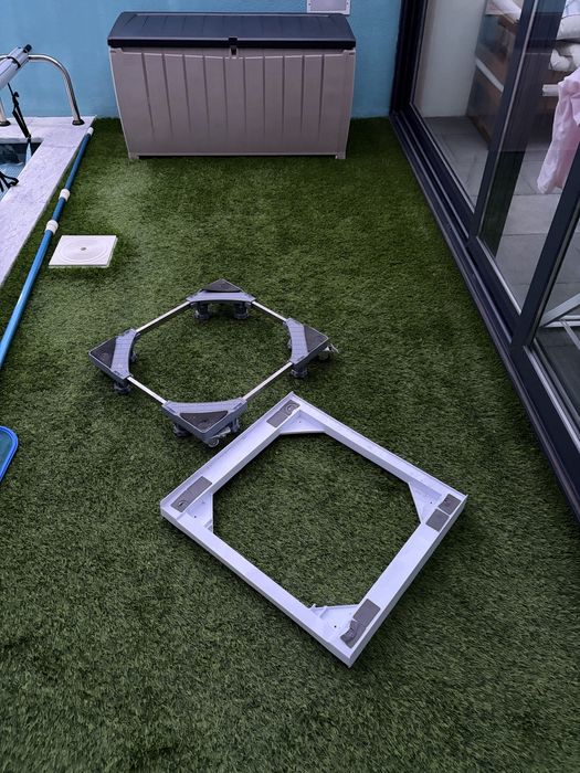Base de máquina de lavar com 4 rodas giratórias