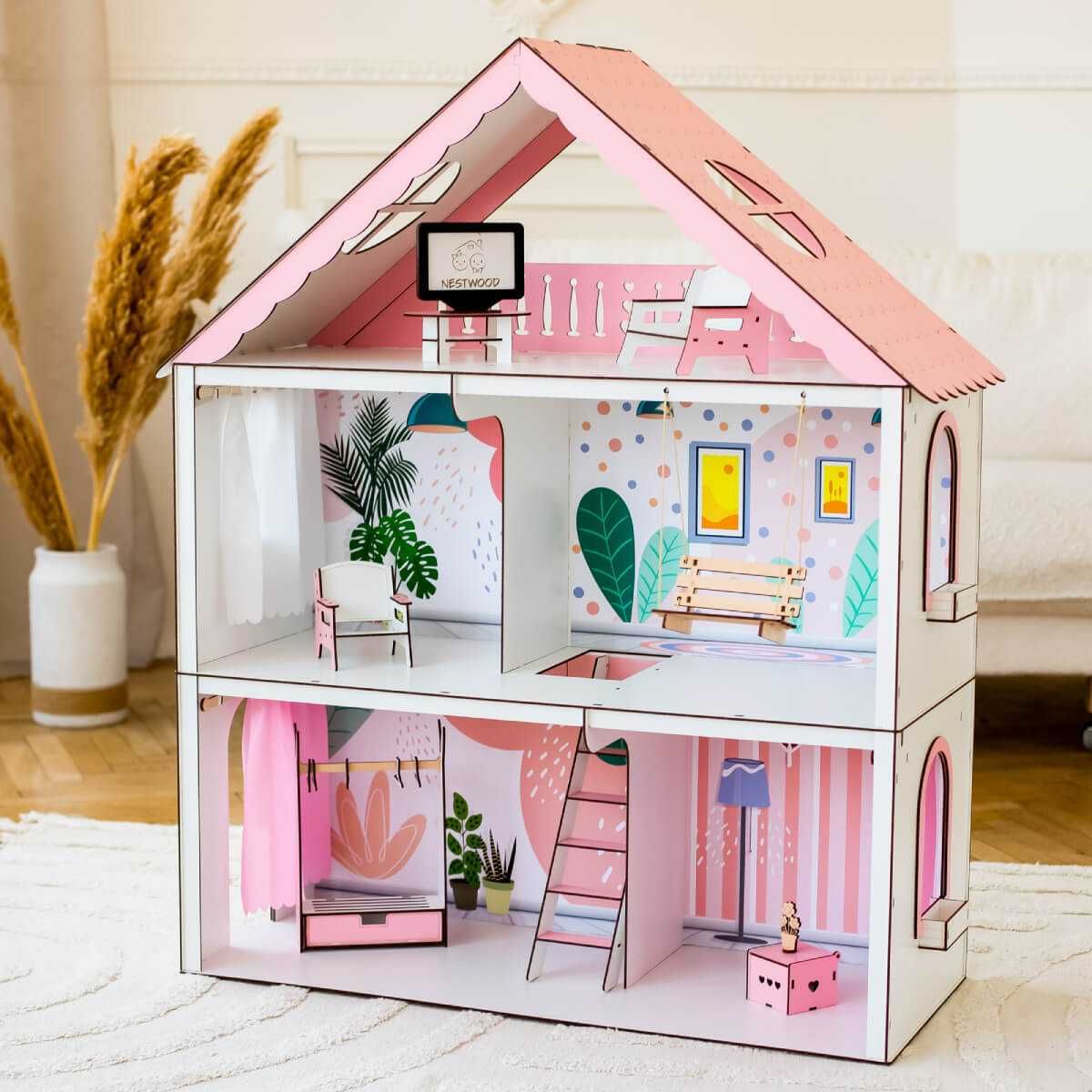 Ляльковий будинок + подарунок меблі Кукольный домик куклы Барби Лол