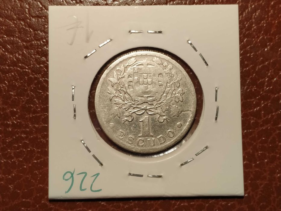 226 Portugal - moeda de 1 escudo de 1927 alpaca