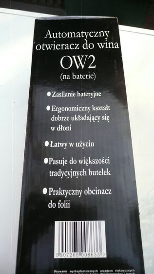 nowy automatyczny otwieracz korkociąg do wina do butelek na baterie