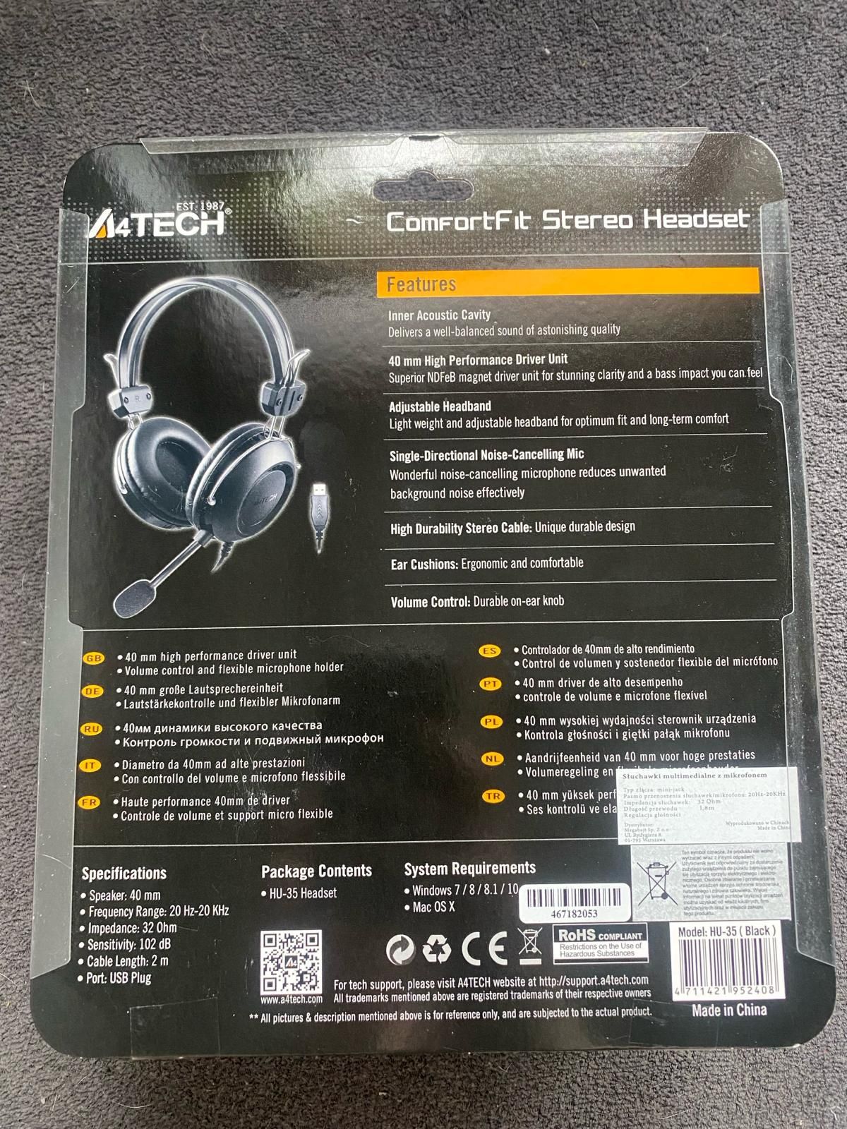 Słuchawki nowe ComfortGit Stereo Headset