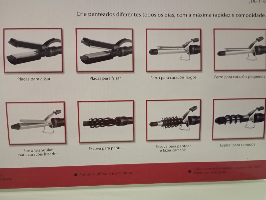 Modelador de cabelo 8 em 1