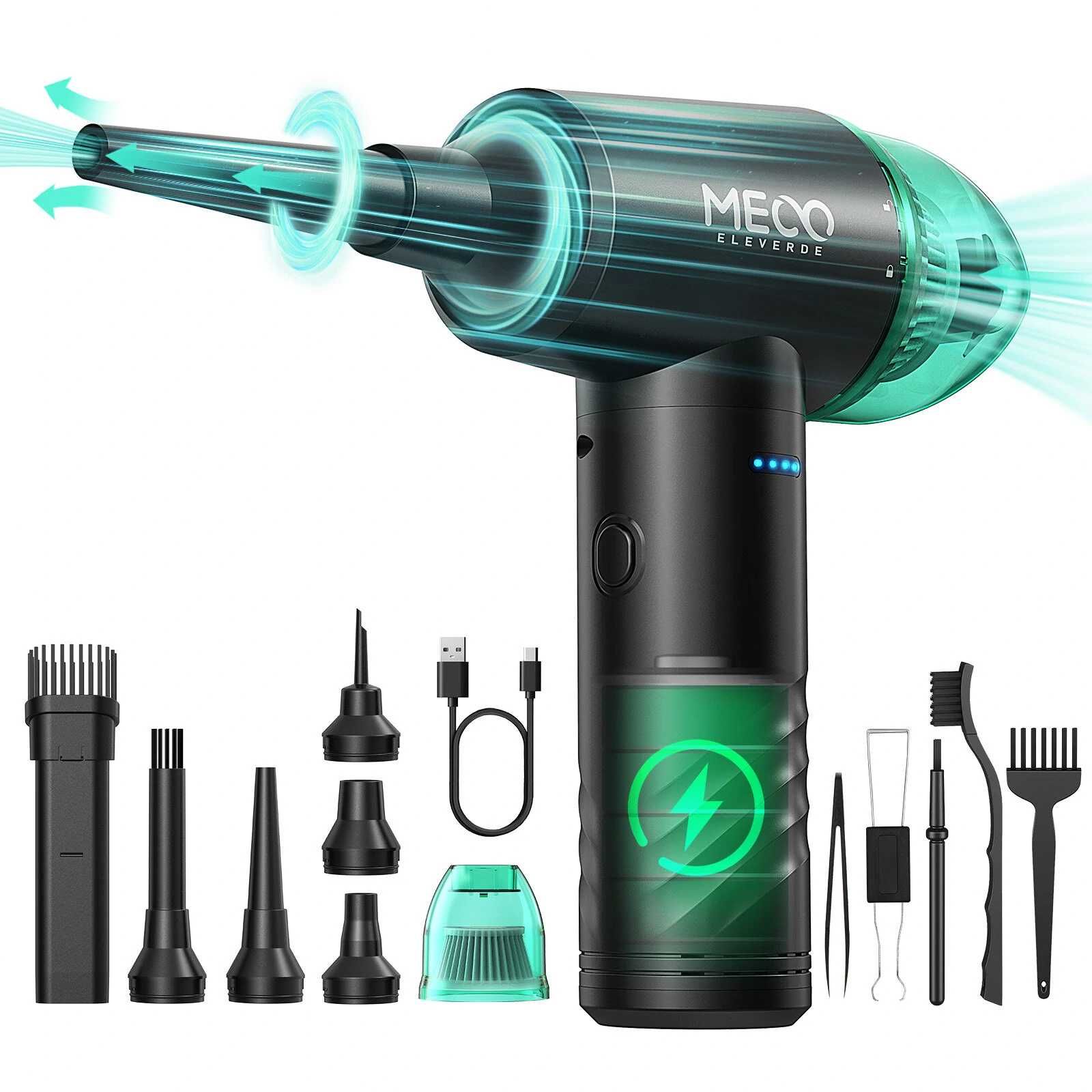Soprador elétrico e Aspirador MECO ELEVERDE | 100,000 rpm | Premium
