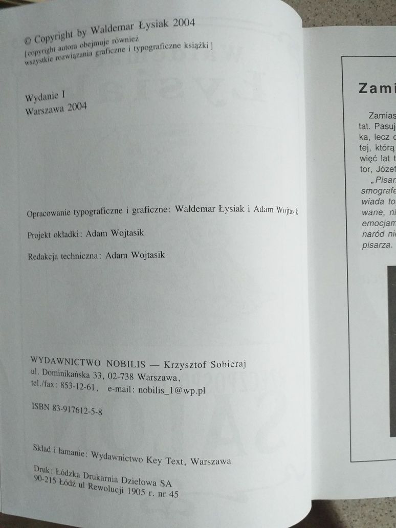 Waldemar Łysiak Salon Rzeczpospolita kłamców Nobilis 2004