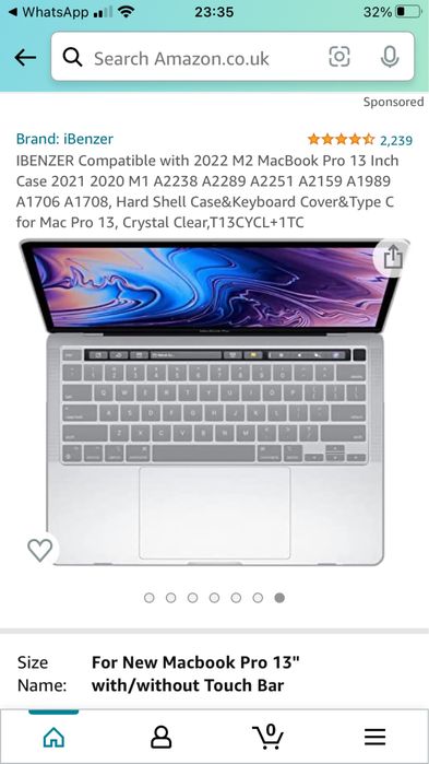 Чохол накладка для Macbook Pro 13