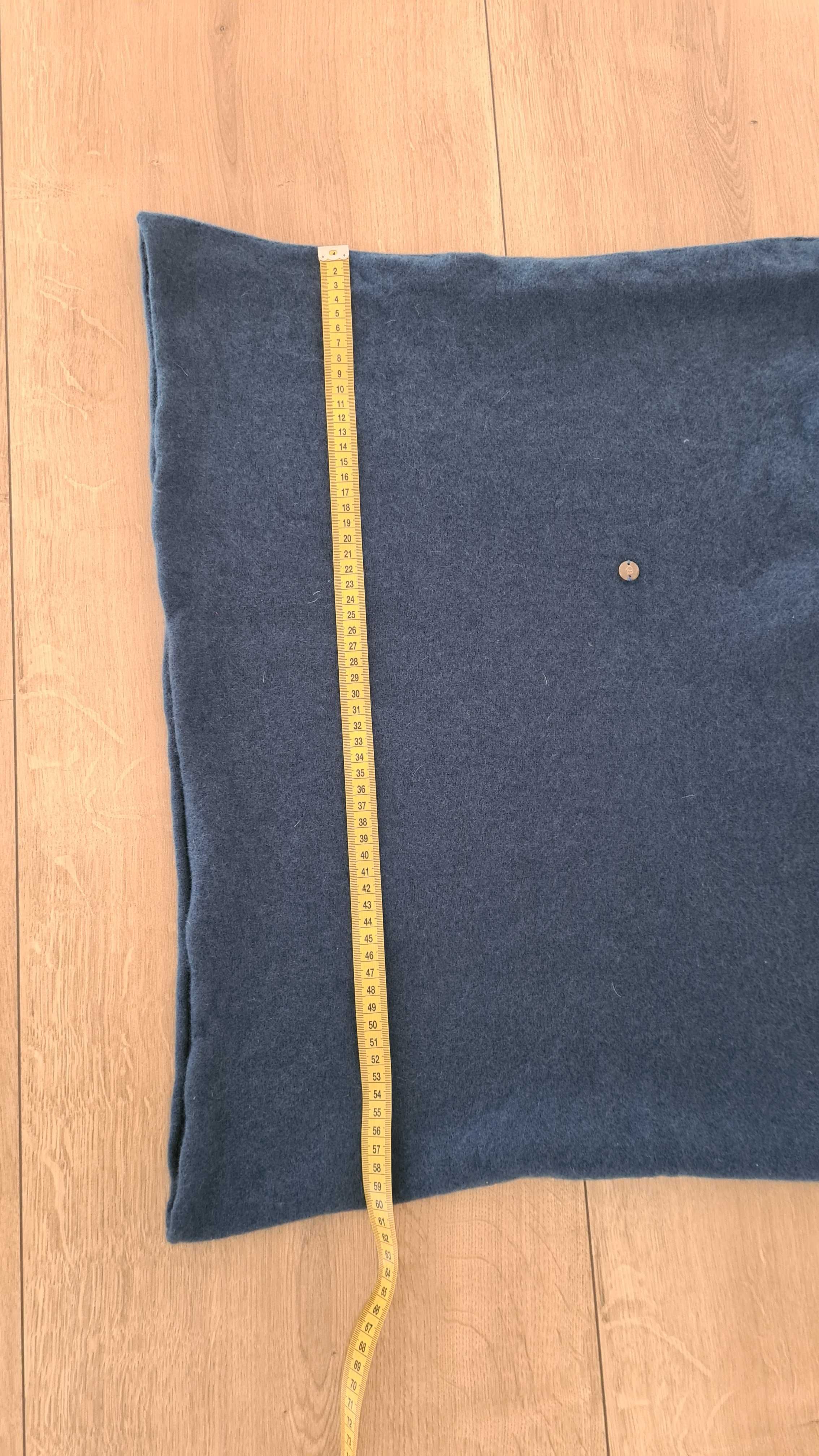 Golf Szalik Komin 70% Merino i 30% Kaszmir. Niebieski, Melanżowy