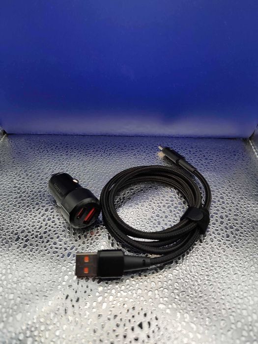 Ładowarka samochodowa 50W + kabel USB-C | Szybkie ładowanie PD QC