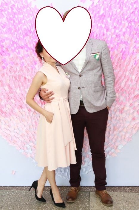 Пудрове нарядне плаття