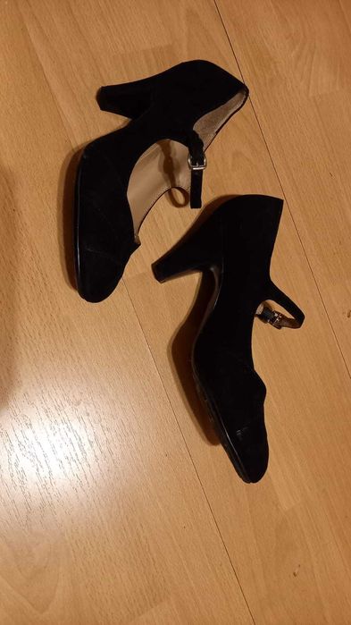 Buty damskie - czółenka czarne 39 - taneczne (tango)