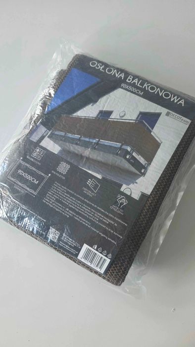 Osłona balkonowa mata 90 x 500 cm tkanina balkon taras na ogrodzenie