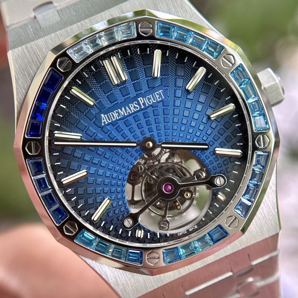 Часы Audemars Piguet Royal Oak Tourbillon Blue Dial 1:1