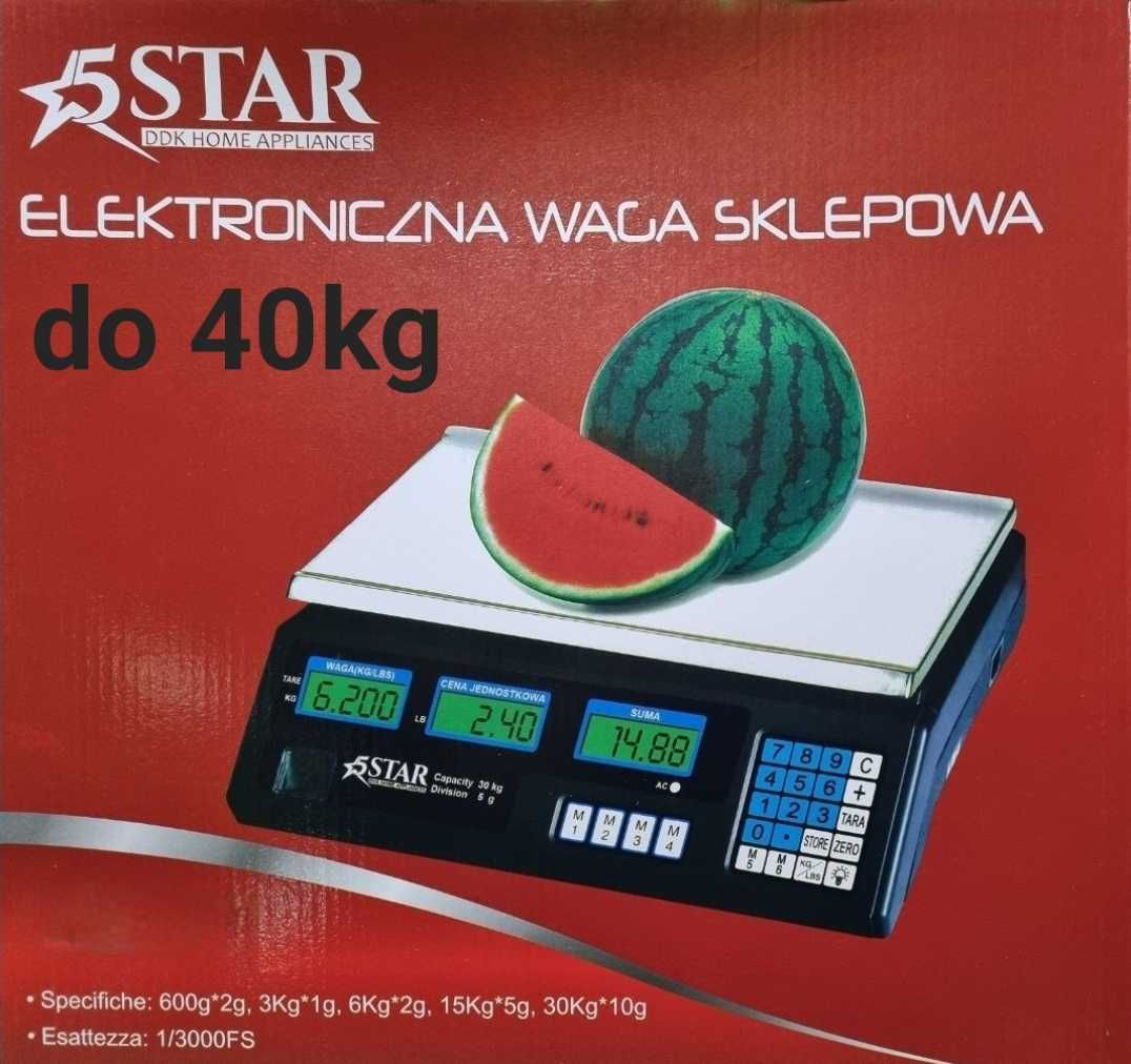 Waga kalkulacyjna sklepowa elektroniczna Rolnicza Magazynowa do 40 kg