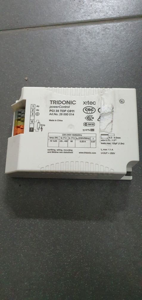 Statecznik elektroniczny tridonic PCI 35