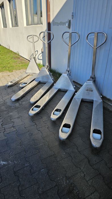 Wózek paletowy paleciak ręczny 115 cm 80 cm stal nierdzewna nierdzewka