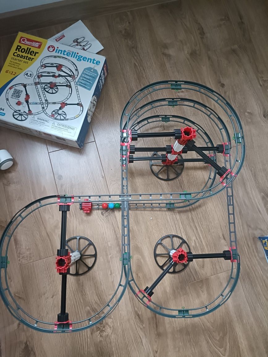 Roller Coaster Quercetti starter set 94 elem. tory kulka wyścig 4.5 m