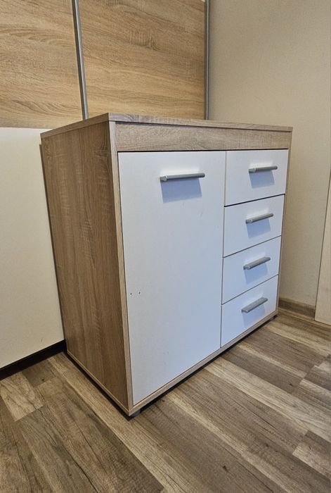 Komoda biala-dab sonoma