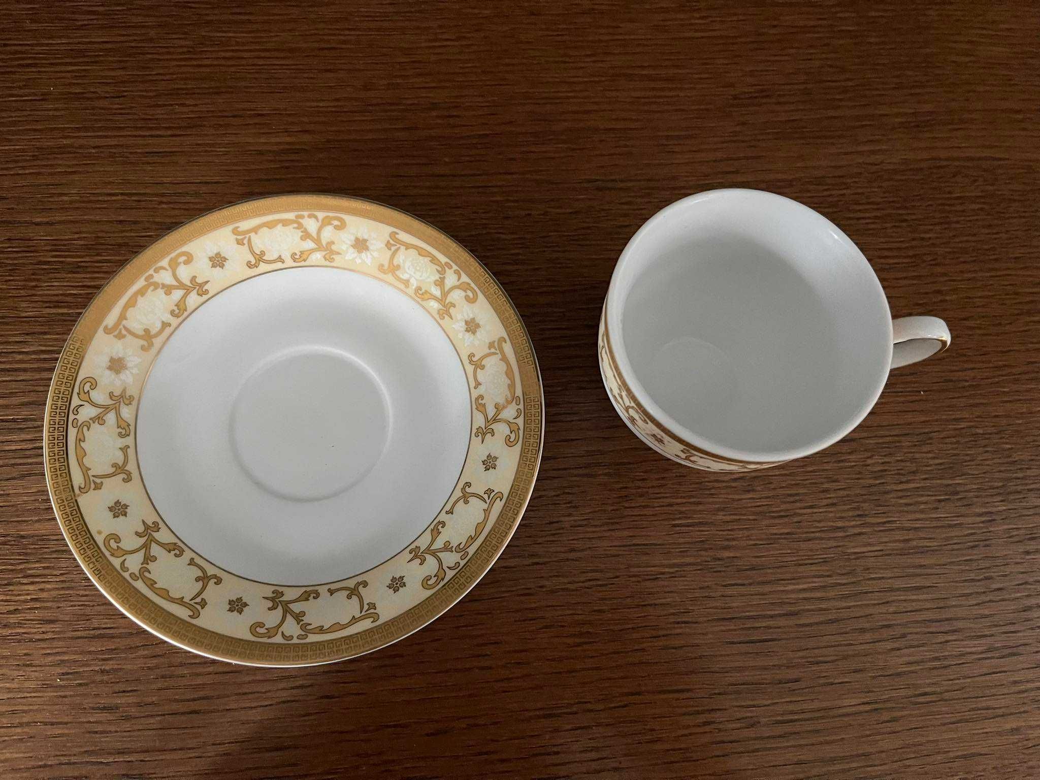 Zestaw 6 filiżanek i talerzyków duo porcelana Windcera Japonia
