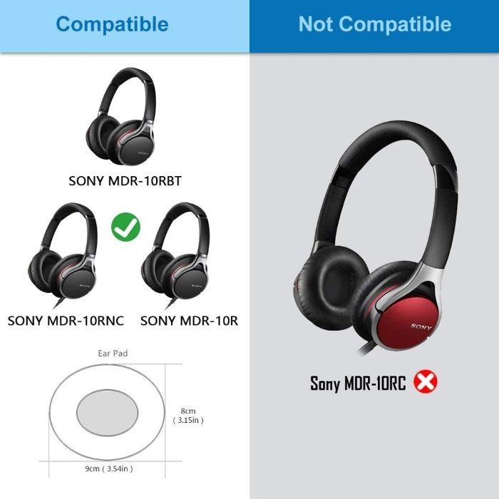 Амбушюры накладки для наушников SONY MDR 10RBT MDR-10RNC MDR 10R