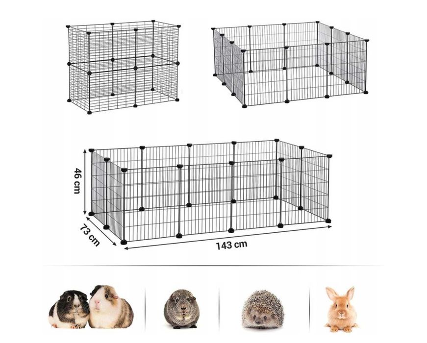 Zagroda klatka modułowy wybieg dla psa kota królika kojec - WYSYŁKA