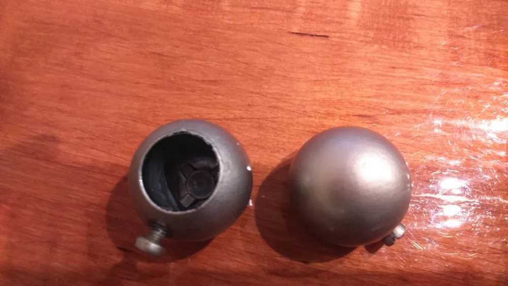Końcówka kulka metal satyna 16 mm - zakończenia 2 szt