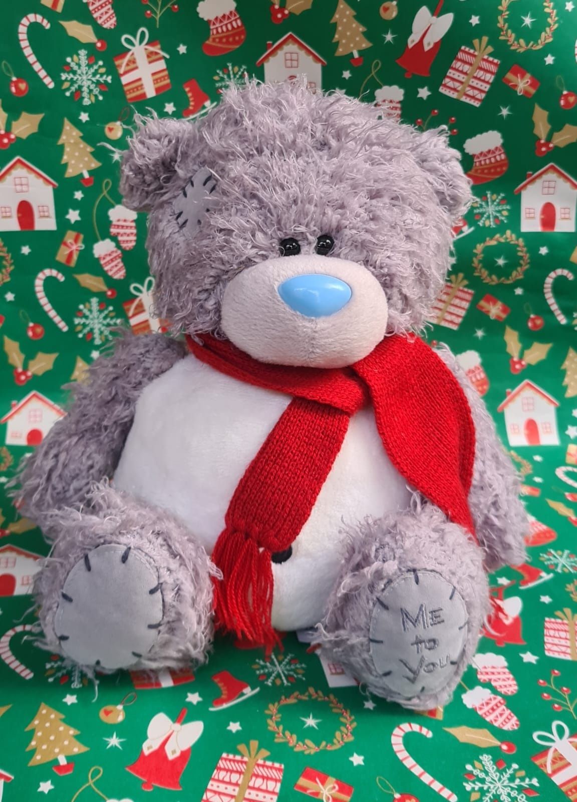 Ведмедик Тедді мітую в костюмі Санта Клауса сніговика Миколая me to yo