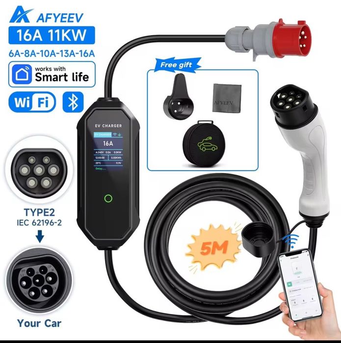 Carregador EV Wallbox TIPO 2 de 3.5kW , 7kW e 11kW NOVO