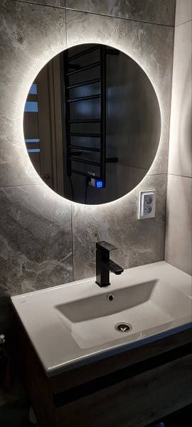 Дзеркало,діаметр 60/70/80/90см Led-підсвітка,безконтактні функції вк