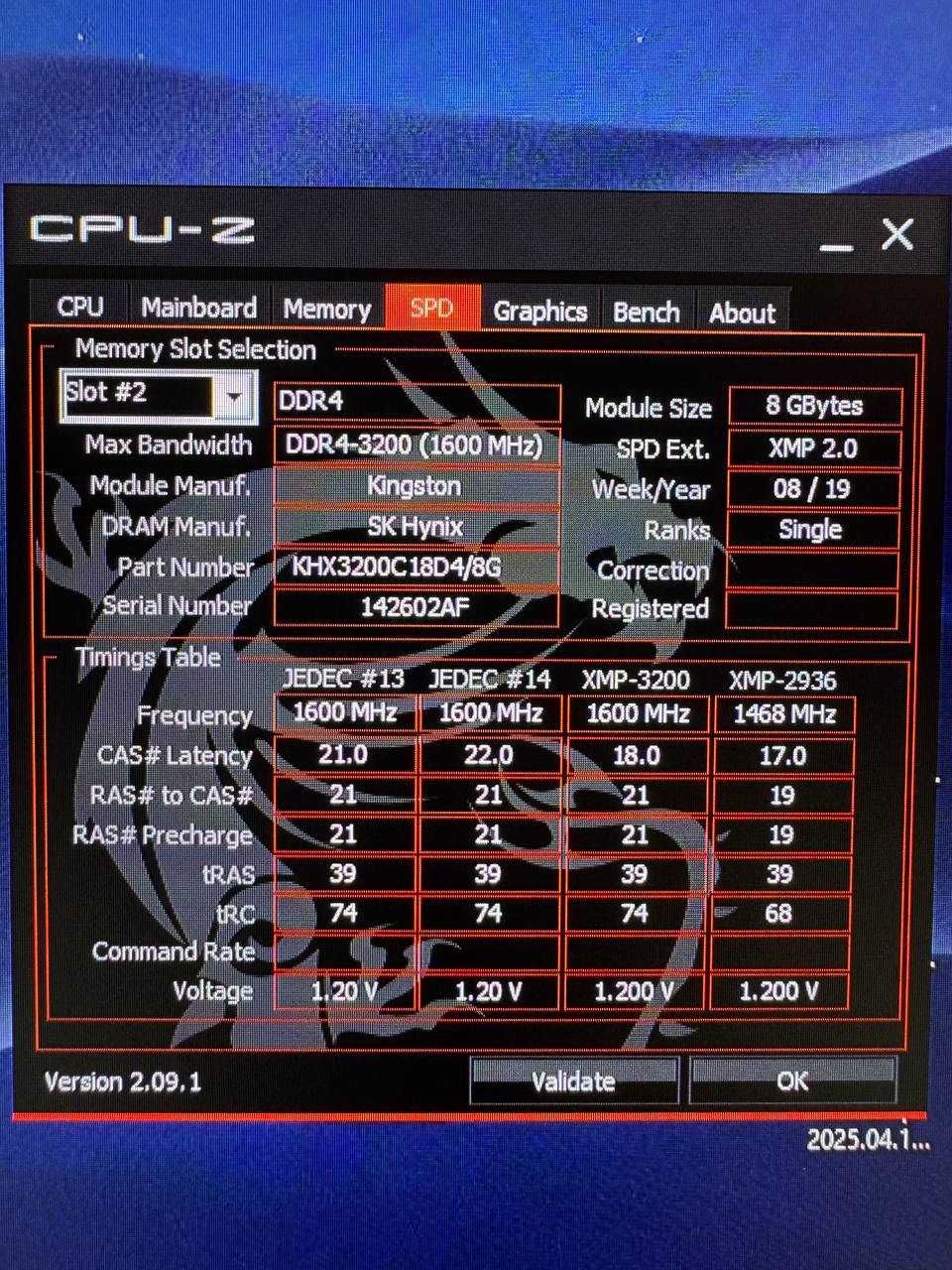 Оперативна пам'ять Kingston Hyperx Fury 16gb ddr4 3200Mhg