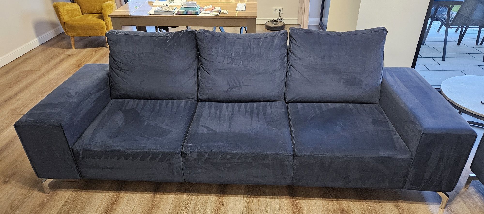 Komplet wypoczynkowy sofa fotel granat