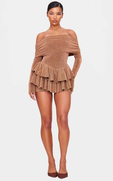 Золотий комбінезон з довгими рукавами PLT