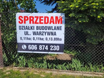 Ul.WARZYWNA, Sprzedam Działki Budowlane Sandomierz