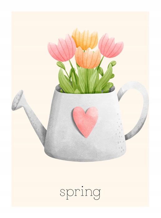 Plakat metalowy Wiosenna Ozdoba na ścianę Tulipany spring.