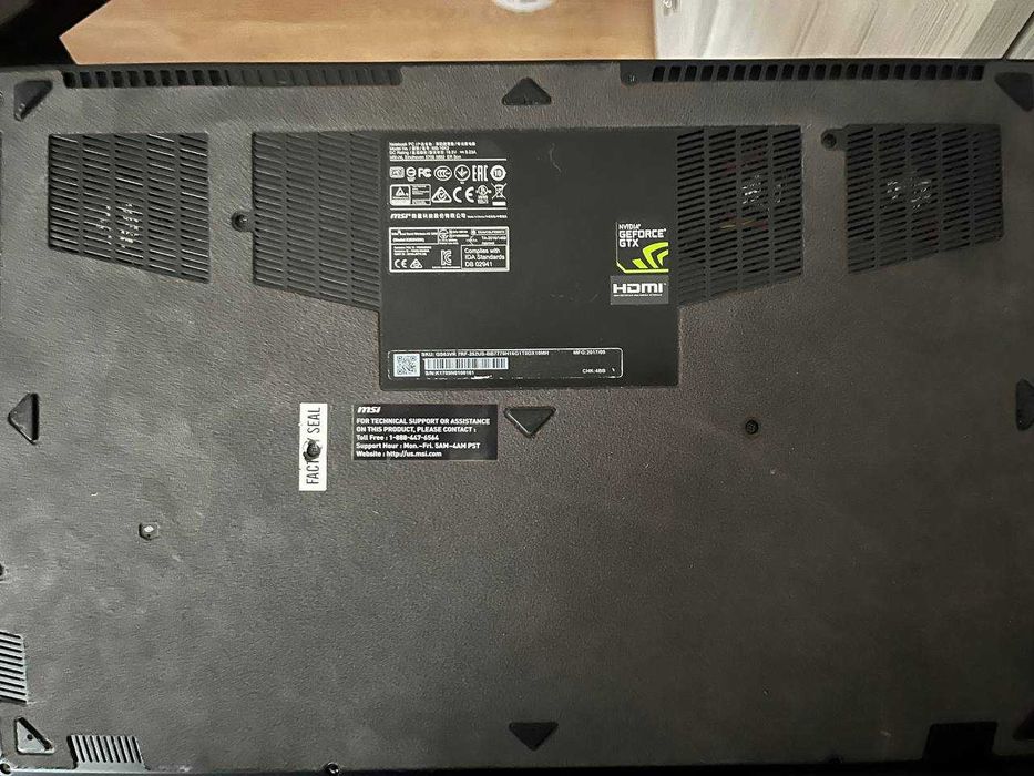 msi GS63VR Stealth Pro/ Intel i7700 ОПЗ-16/GTX1060 6gb