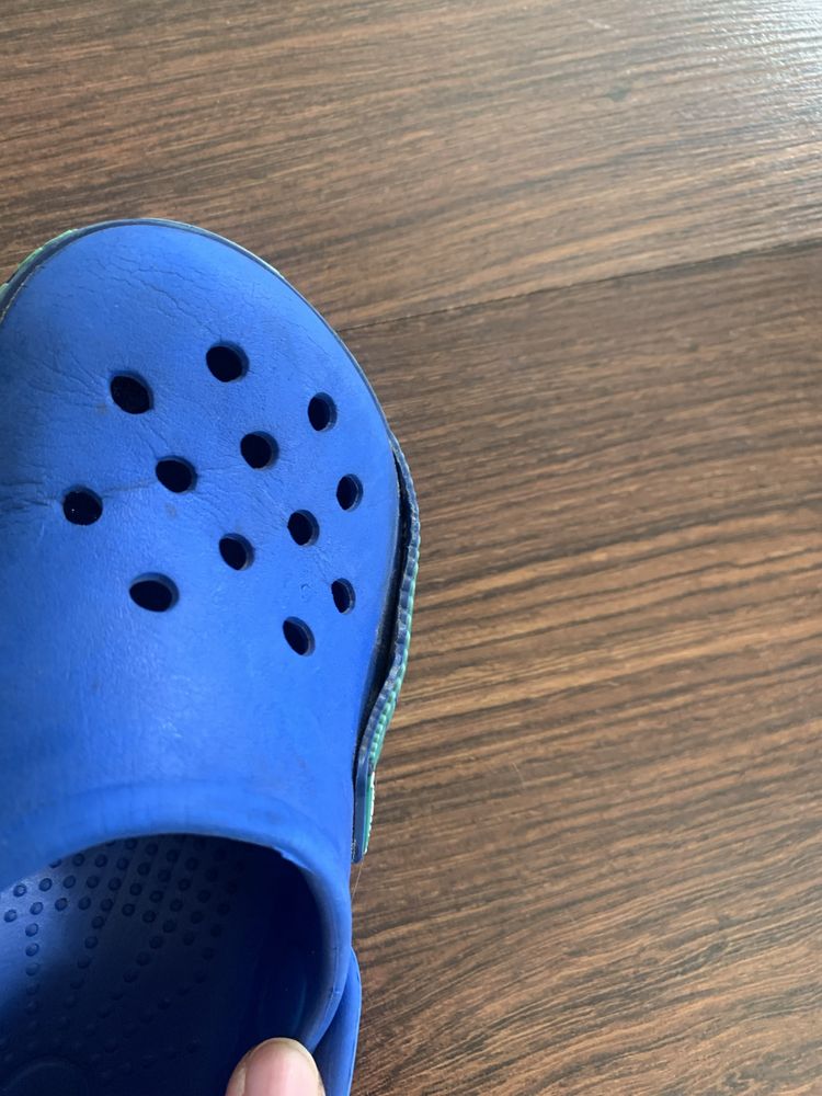 Klapki ala Crocs Niebieskie Dino 26