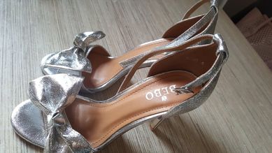 Sliczne buty srebrne- sylwester, okazje wesele 36 piekne