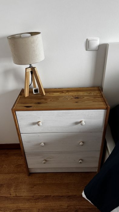 Comoda com 3 gavetas pinho 60 x 59 cm - 2 unidades