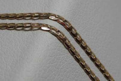 Złoty łańcuszek pancerka 50 cm. 1,5 mm.