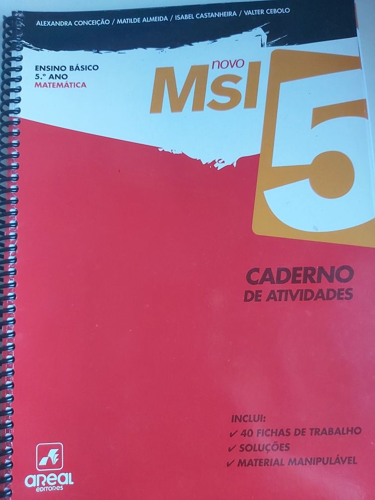 Livro atividades matemática 5 ano Novo MSI