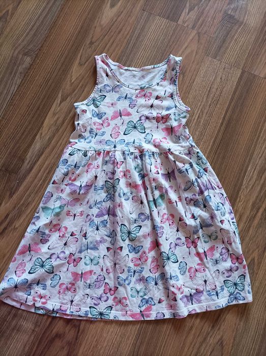 Sukienka motylki H&M rozm 116/122