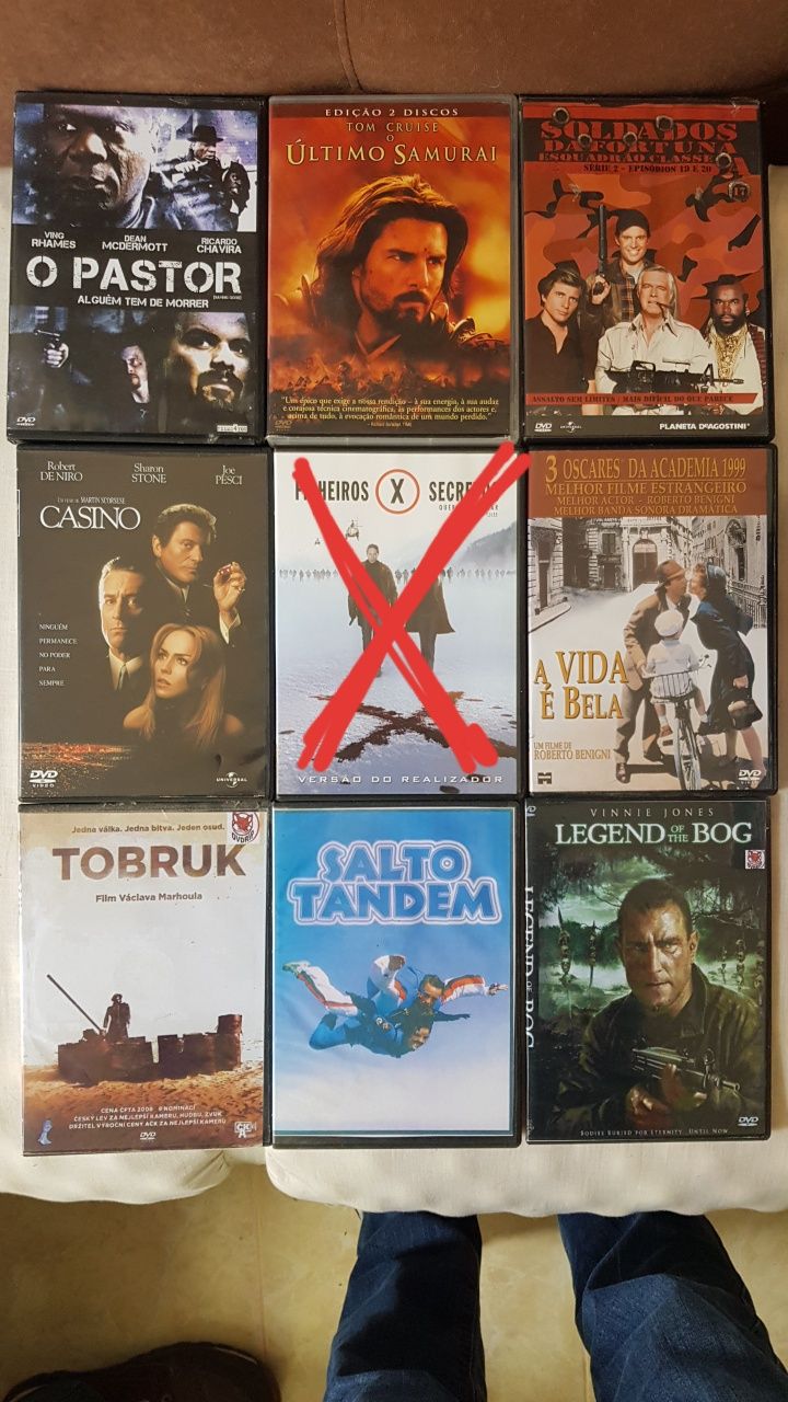 DVDs diversos (ação, drama, aventura)