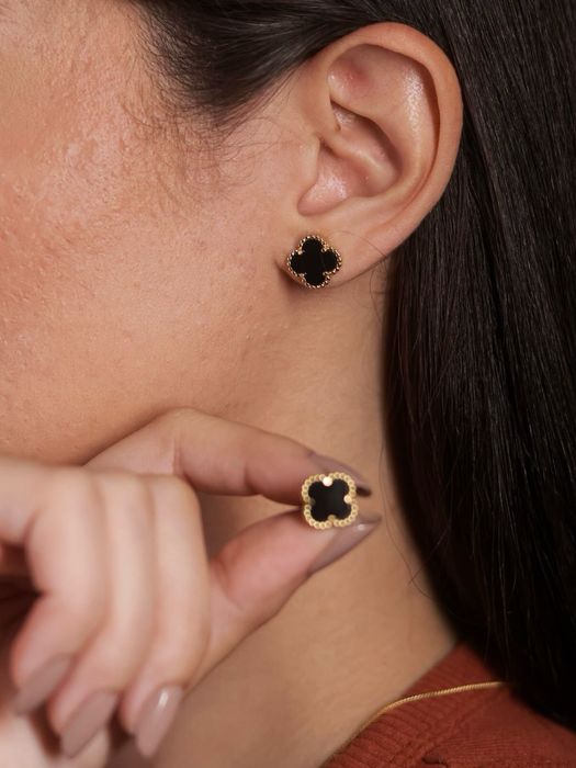 Серьги золотые  Van Cleef